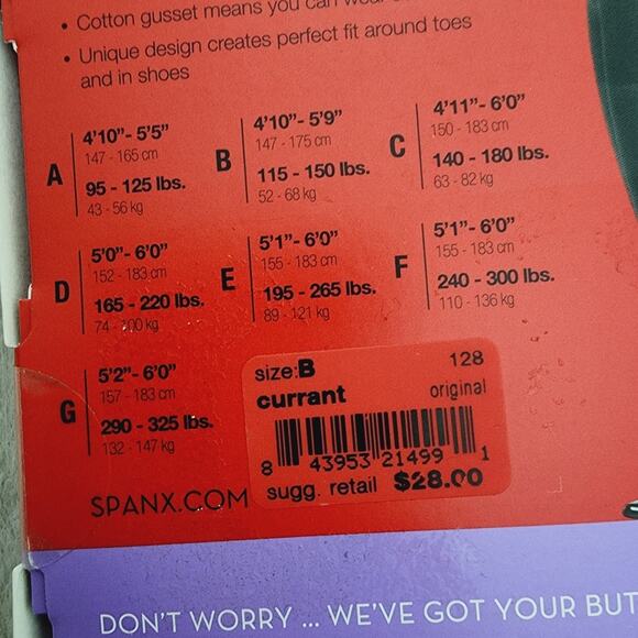 NEW Spanx Tight End Tights Original Body Shaping Tights in Currant Purple Size B - Picture 5 of 8